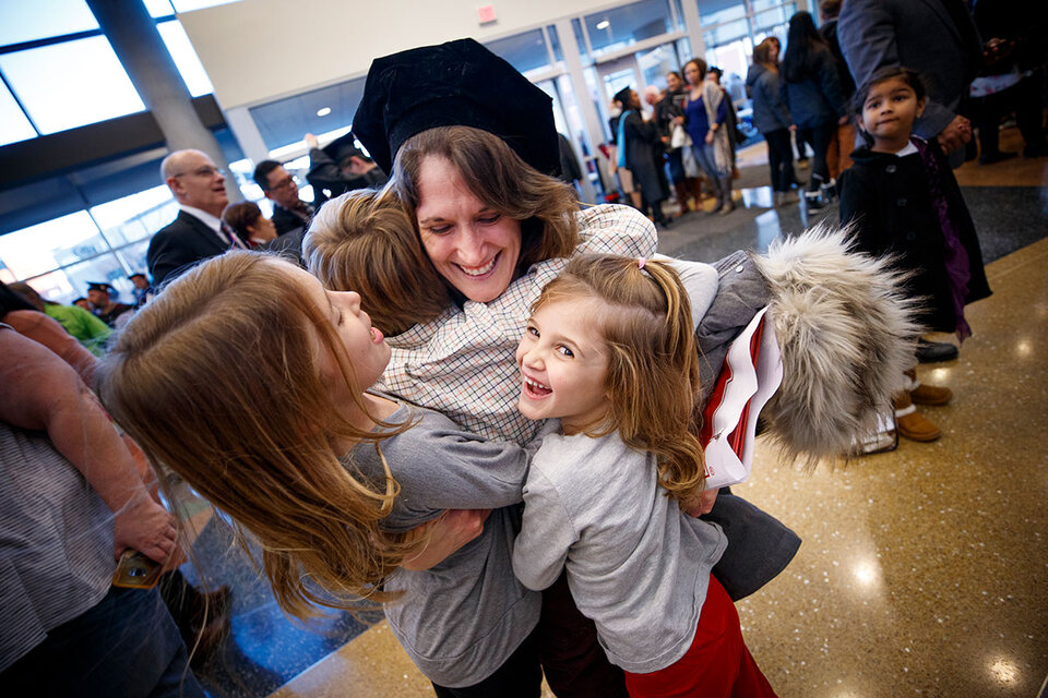 Graduate with children